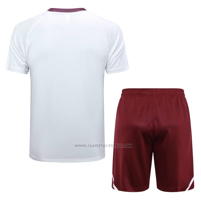 Chandal del Flamengo Manga Corta 2024-2025 Blanco - Pantalon Corto